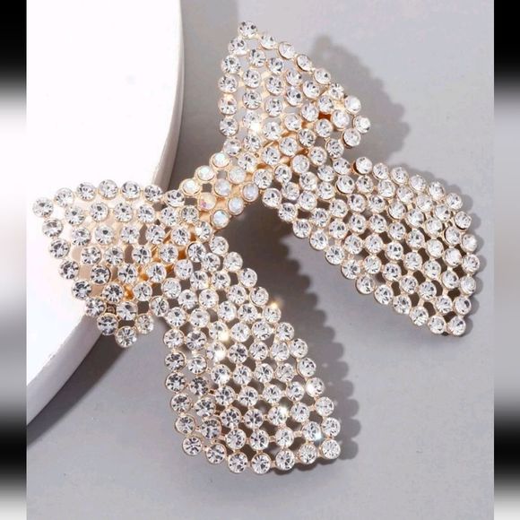 Gracy's Fashion Accessories - rhinestone bow hair clip